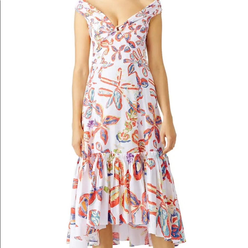 Peter Pilotto White Floral Sweetheart Dress $1,595 - Picture 1 of 9